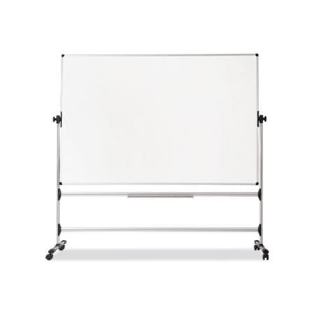 MasterVisi, Earth Silver Easy Clean Revolver Dry Erase Board, 36 X 48, White, Steel Frame